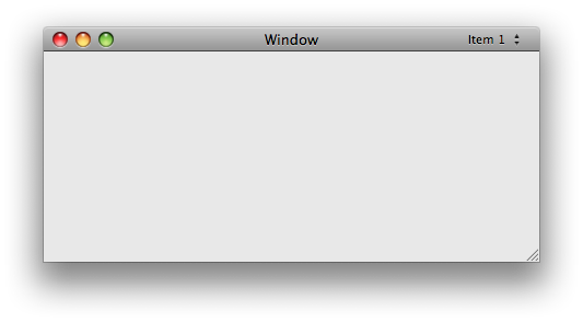 Our resulting window, complete with accessory view in the titlebar.
